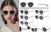 Polarized metal sunglasses for women Leke LK34030