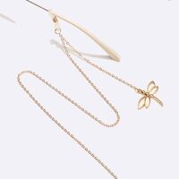 Gold-colored metal non-slip chain, with dragonfly pendant, for glasses and masks GL1523