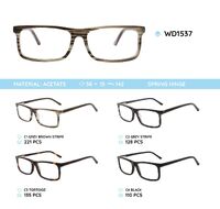 Plastic acetate eyeglasses frame for men with spring hinges WD1537