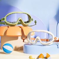 Очки для плавания детские (3-16 лет) водонепроницаемые с защитой от запотевания, с берушами, YJ6018-YU