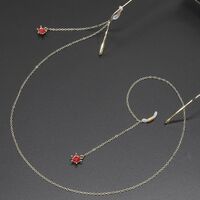 Металлическая нескользящая цепочка золотого цвета, c короной и стразами, для очков и масок GL349