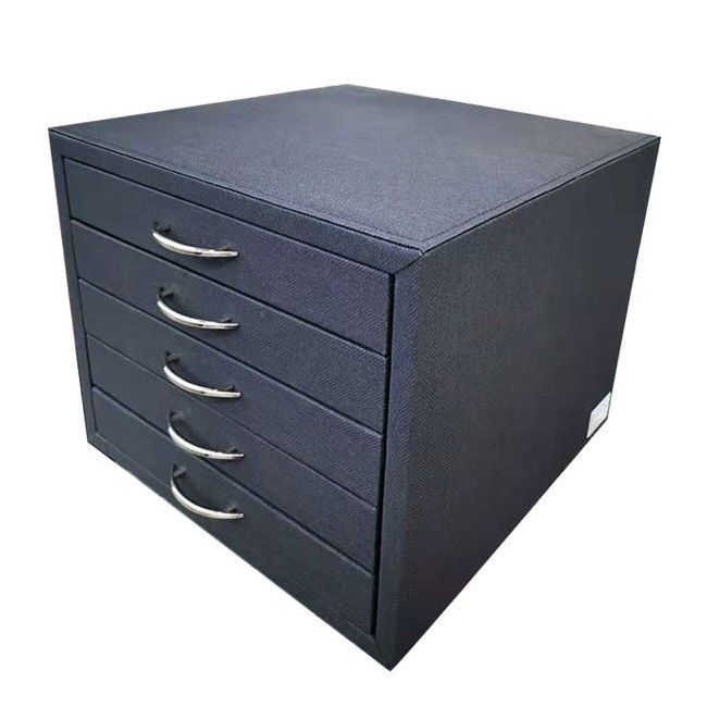 Floor office box - display case for frames and glasses, textile coating, for 60 slots JS-C190813