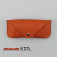 Genuine leather glasses case with microfiber lining ZY013