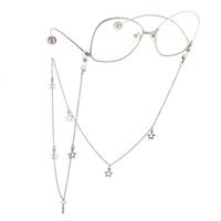 Металлическая нескользящая цепочка, со звездами, для очков и масок GL152