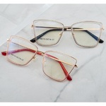 Combined frame (metal + TR90) or glasses with blue light protection, with spring hinges FA87113