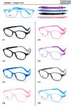 TR90 plastic eyeglasses frame for kids with silicone temple with memory (replaces spring hinge) + rubber band BY96011
