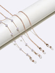 Set of two glasses chain with pearls GM120