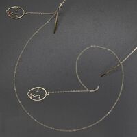 Металлическая нескользящая цепочка золотого цвета, с маской, для очков и масок GL379