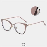 Combined frame (metal + TR90) or glasses with blue light protection, with spring hinges FA87263