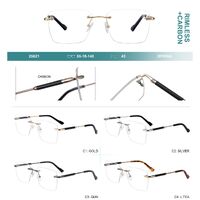 Rimless metal frames for glasses with spring hinges Big City 25621