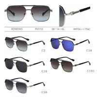 Солнцезащитные поляризационные металлические мужские очки Romonis PS2153-R