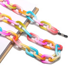 Нескользящая радужная акриловая цепочка для очков GB081