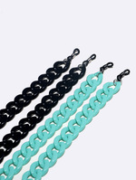 Набор из двух золотых и серебряных цепочек для очков с натуральными бирюзовыми камнями GM143