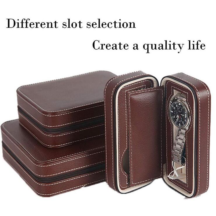 Watch case HSB3-1, brown/black-red