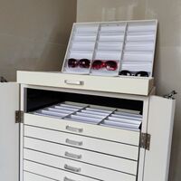 Office box - display case for frames and glasses, with combination locks, for 288/216 places JS-C231003