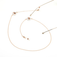 Металлическая цепочка для очков с кулоном 