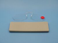 Plastic reading pince-nez glasses TR90 with case mini硅胶, diopters from +1,00 to +3.00 RMC=62-64