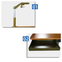Ophthalmologist workstation, combined table C-400, tabletop 1200*600 mm