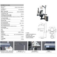 Ophthalmologist workstation, combined table + chair S-900B, tabletop 910*440 mm