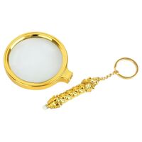Magnifier, magnifying glass with handle S花柄60-XX, diameter: 60 mm, magnification: 10X