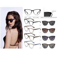 Оправа для очков пластиковая TR90+CP с защитой от синего света, с флексом + поляризационная солнцезащитная насадка (клипон) Leke LK8816