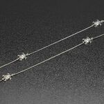 Silver-colored metal non-slip chain, with pendant turtle, for glasses and masks GL400