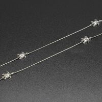 Silver-colored metal non-slip chain, with pendant turtle, for glasses and masks GL400