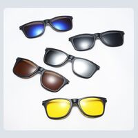 TR90 plastic frame with spring hinges + 5 polarized sun protection magnet clip-on set El Dorado EL1202