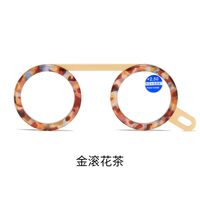 Metal eyeglasses for reading with a case, Blue ray cut, diopters from +2.50, PD62-64, KY818