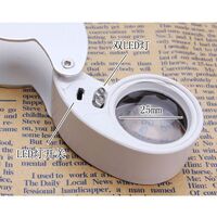 Folding magnifier with universal backlight 21011PVC-XX, diameter: 25 mm, magnification: 40X