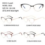 Очки защитные металлические с антибликовым покрытием Landi LD3016