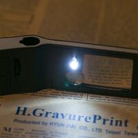 Portable pocket magnifier with backlight and UV light TH-515, size: 35*30 mm, magnification: 3X, 10X, 55X