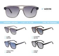 Plastic acetate frame polarized sunglasses WD5118