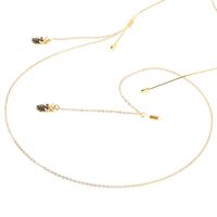 Металлическая нескользящая цепочка золотого цвета, с подвеской сова, для очков и масок GL096