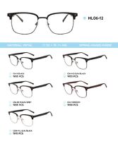 Металлическая оправа с дужками из материала TR-90 со встроенным флексом HL06-12