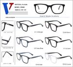 Plastic acetate frame with spring hinges D5001-DA