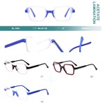 Plastic frames for glasses, acetate lamination with spring hinges Big City BL-2842