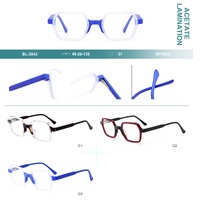 Plastic frames for glasses, acetate lamination with spring hinges Big City BL-2842