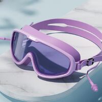 Swimming waterproof anti-fog goggles, with earpugles and cap, YJ309-YU