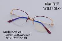 Metal ultrathin frames, with spring hinges Wilibolo G95-211