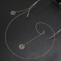 Металлическая нескользящая цепочка, с подвеской шестиконечная звезда, для очков и масок GL447