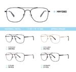 Metal men's frame for glasses with spring hinges MM1080