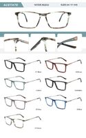 Plastic acetate frame for men with spring hinges B2202-DA
