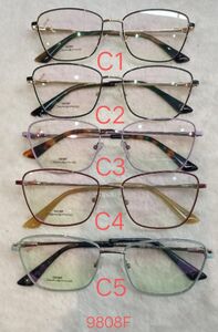 Metal frame for glasses with spring hinges 9808F
