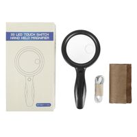 Magnifier with universal backlight, magnifying glass with handle 3301充电款-XX, diameter 110 mm, magnification: 5X, 10X