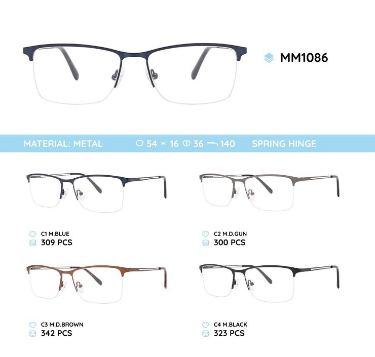 Metal nylor men's frame for glasses MM1086