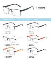 Металлическая оправа с дужками из материала TR-90 HQ02-18