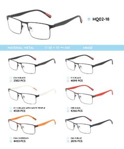 Металлическая оправа с дужками из материала TR-90 HQ02-18