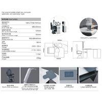 Рабочее место офтальмолога, комбинированный стол с сенсорным управлением + кресло PK-200A, столешница 1100*400 мм