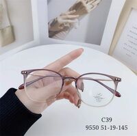 Hybrid frame, metal + TR90, with Blue Block coating SANTA 9550